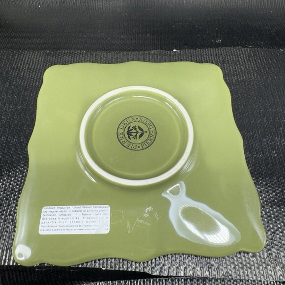 Pierre Deux Teacup And Saucer Set Ceramic Made In Portugal Cup Plate Set Green - Picture 13 of 16
